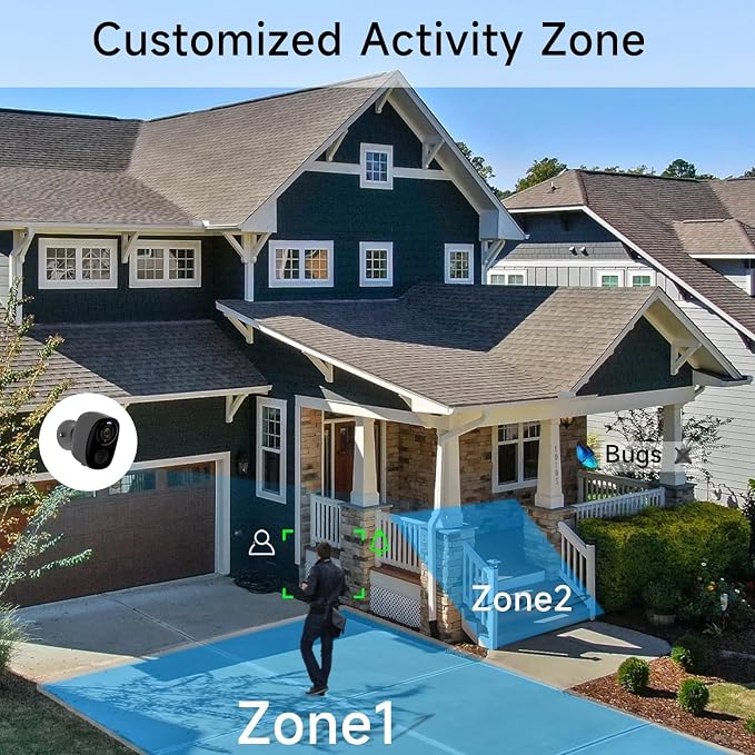 5G/2.4G Security Cameras Wireless Outdoor, 4Packs Cameras System
