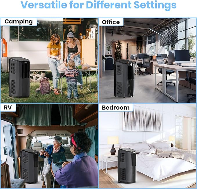 TOSOT 10,200BTU (6,200 BTU SACC) Portable Air Conditioner, Smart Wifi Control, AC Unit with Dehumidifier, Fan, Window Kit for Easy Installation, Cool Rooms Up to 400 Square Feet, Shiny Series