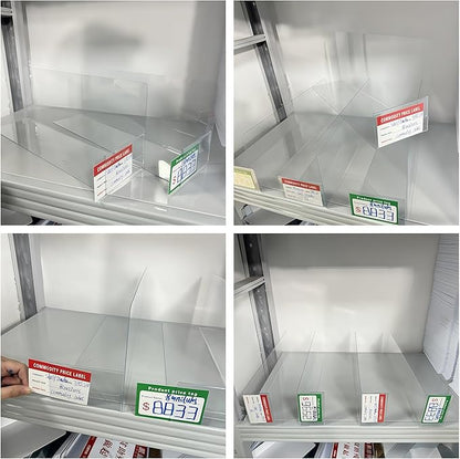 Organizing Essentials Kit - Shelf Dividers, Storage Bin Labels, Index Card Holder, Wire Rack Covers & Shelf Clips with Adjustable Pegs and Label Holders for Pantry, Closet, Office Storage Solutions