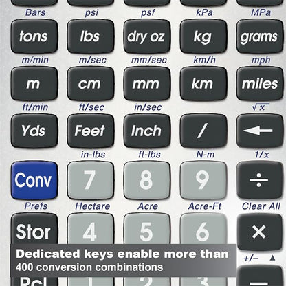 Calculated Industries 8025 Ultra Measure Master Professional Grade U.S. Standard to Metric Conversion Calculator Tool for Engineers, Architects, Builders, Scientists and Students | 60+ Units | Professional Grade, U.S. Standard to Metric Conversion, For...