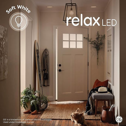 GE Relax LED Light Bulbs, 40 Watt, Soft White, A19 (24 Pack)