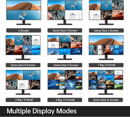 MT-VIKI 4K HDMI Multi-Viewer 16x1 w/IR Remote, 4K@30Hz Seamless HDMI Switcher 16 in 1 Out for PS4/PS5/Security Camera