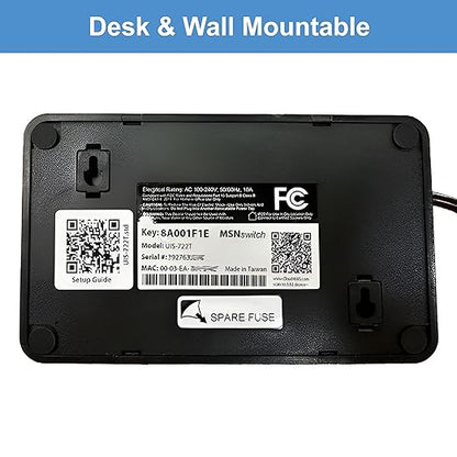 MSNSwitch2 Internet Enabled IP Remote Power Switch with Reboot - Control via Smartphone App, Cloud Service, Web Browser or API - 2 Independent AC Power Outlets (Model UIS-722T) (TAA Compliant)