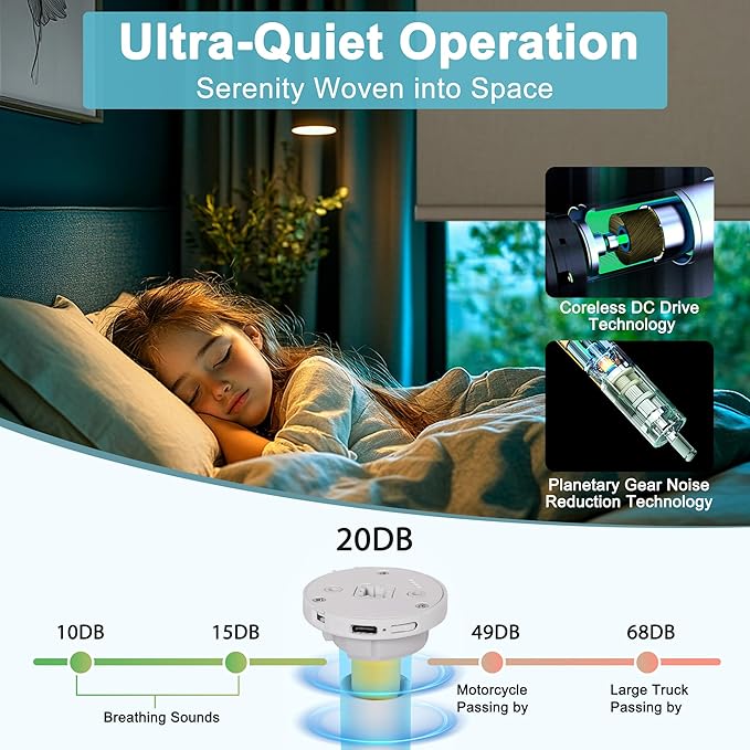 BERISSA Smart Motorized Blinds with Remote,No Drill Automatic Roller Blinds for Indoor Windows,Blackout Linen Fabric,Electric Shades for Windows Home Office,Double-Sided Brown,Custom Size
