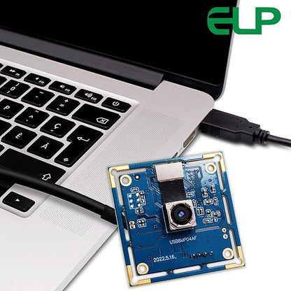 ELP 8MP USB Camera - Autofocus 4K PC & Raspberry Pi Mini UVC USB2.0 Webcam Board IMX179 Industrial Lightburn Camera for Laptop