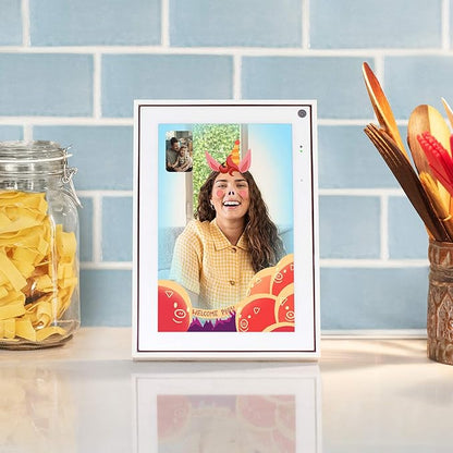 Facebook Portal Mini - Smart Video Calling 8” Touch Screen Display with Alexa - White
