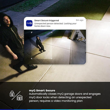 myQ Outdoor Battery Camera | 2K Camera, Color Night Vision, Spotlight, Motion Alerts, Live View with Two-Way Talk, Wireless, Weather-Resistant, Outdoor, White, 4 Pack