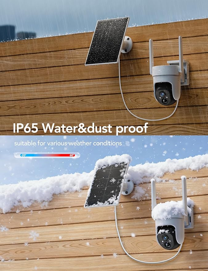 GNCC 4G LTE Cellular Security Camera Outdoor, No WiFi Needed Solar Security Camera with SIM Card, 2K Color Night Vision, 360° Pan Tilt, Motion Detection, Remote Farm/Ranch/Construction Site Camera