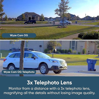 WYZE Cam OG Indoor/Outdoor 1080p Wi-Fi Smart Home Security Camera with Color Night Vision, Motion Detection, 2-Way Audio, Compatible with Alexa & Google, Black (2-Pack), Free Expert Setup (Renewed)