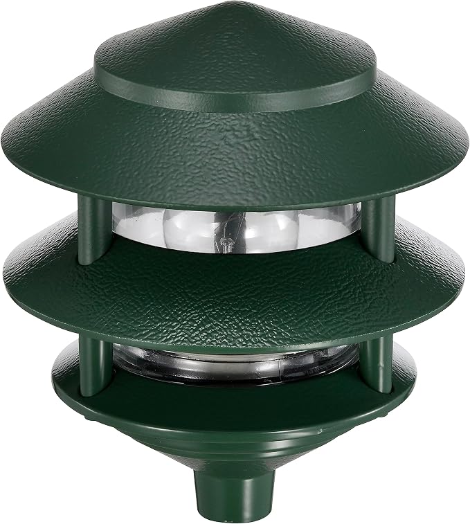 Nuvo SF77/323, Outdoor Pagoda Landscape Path Light, Landscape Light, Bronze