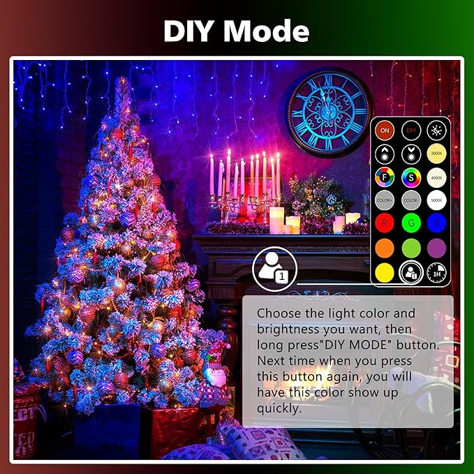 FTL E12 LED Light Bulb Color Changing, 5W 40W Equivalent A15 RGB Light Bulb with Remote Control, Warm White to Daylight White 2700K-6000K, 30 Colors RGB E12 LED Bulb Dimmable,Timer, 2 Modes,6-Pack