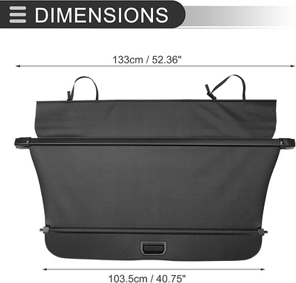 Motoforti Retractable Cargo Cover for Honda CRV 2023-2024 08Z07-3A0-110 Rear Trunk Parcel Shelf Luggage Security Shield Shade, Black Carbon Fiber Pattern