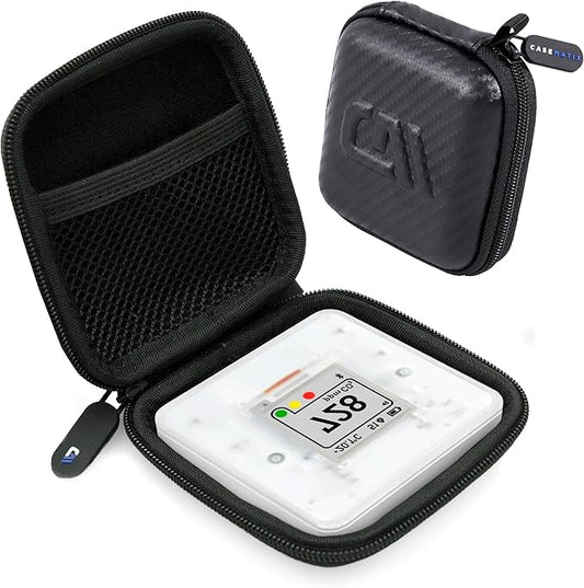 CASEMATIX Carry Case Compatible with SAF Aranet4 Home Air Quality Monitor Co2 Device in an EVA Hard Shell with Cable Pocket - Includes Travel Case Only