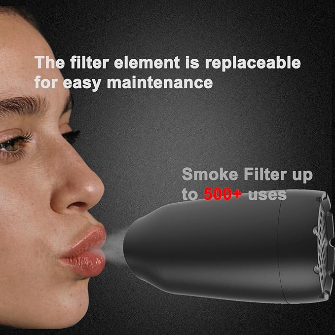 Portable Personal Air Filter On-the-Go Ready Design Replaceable filter cartridge Biodegradable & Up to 500+ Uses
