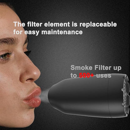 Portable Personal Air Filter On-the-Go Ready Design Replaceable filter cartridge Biodegradable & Up to 500+ Uses