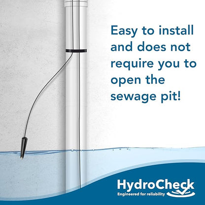 HC5000T Electronic Sewage Pump Switch, 12ft Cord - No Pit Entry, Smart Alarm System Water Sensor for Sump Pump - Compatible with All Pumps & Pit Sizes - Prevents Flooding in Basements, Lift Stations