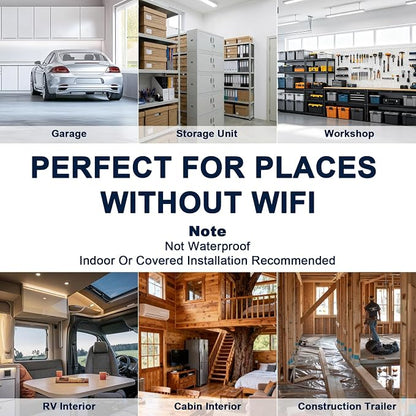 No WiFi Security Camera Indoor with 4G LTE Cellular SIM Card, 2K Live View