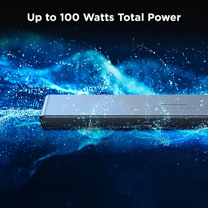 TCL S45H 2.0 Sound Bar for Smart TV | Dolby Atmos DTS:X Auto Room Calibration| 100W Power Wireless Bluetooth Home Theater Audio | App & Remote Control | Latest Model
