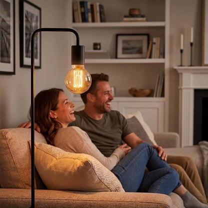 Globe Edison LED Light Bulb, Vintage Decorative Dimmable Bulb, Small Round Glass Cover, 3.5W Low Lumen Eye-Caring Soft Dim Lighting for Mood(Not Daylight White), E26 Medium Base, Amber RN G80