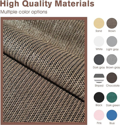 SUNNY GUARD 2.5'x5' Brown Balcony Privacy Screen Fence, Apartments Railing, Heavy Duty Wind Screen for Outdoor,Deck,Backyard,Patio Privacy（We Make Custom Sizes）