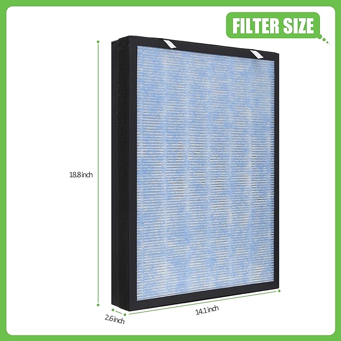 HSP002 Replacement Filter, Compatible with HSP 002 Smart True HEPA Air Purifier 2.0,1 Pack
