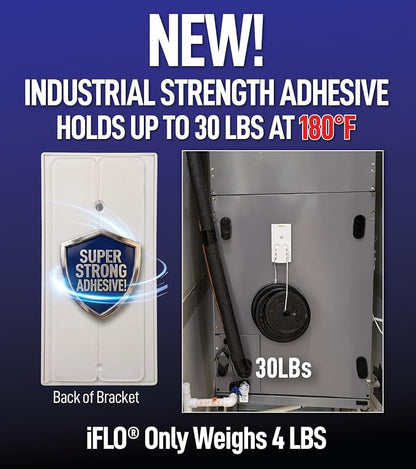 iFLO Smart Automated AC Drain Line HVAC Cleaning System (3 Month Supply) | Easy Installation, App-Controlled Air Conditioner Maintenance Kit for Drain Line & Drain Pan, Includes 36oz Cleaner Cartridge