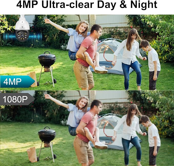 SYMYNELEC 5GHz/2.4GHz Light Bulb Security Camera Outdoor Waterproof 2.5K, Dual-Band WiFi Light Socket Security Camera with AI Human Motion Detection Tracking 4MP Color Night Vision Siren Alarm Alexa