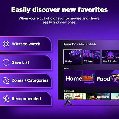 Roku Smart TV 2026 – 65-Inch Select Series, 4K QLED TV – Roku TV with Voice Remote – Flat Screen QLED Television with Wi-Fi for Streaming Live Local News, Sports, & Movies – Bluetooth Headphone Mode