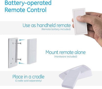 MySelectSmart Remote Control Outlet, On/Off, 1 Outlet, Full Kit, White | Control can be Wall Mounted, 150ft Range from Receiver, Pairable Remote for Multiple Plugs, Ideal for Lamps, No Wiring Needed