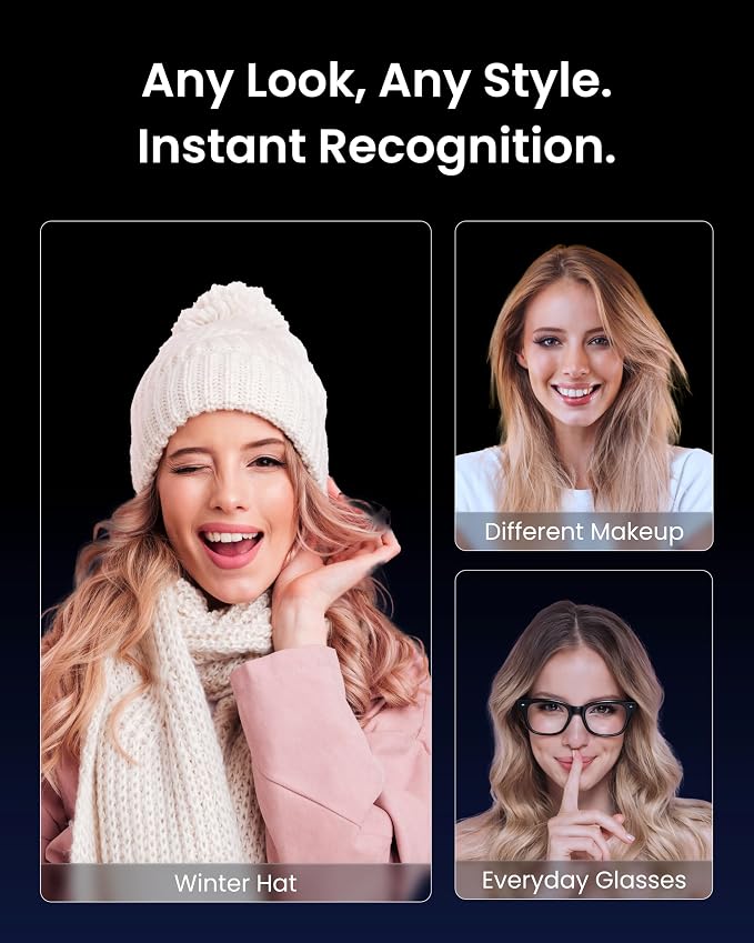 SwitchBot Lock Vision, 3D Face Recognition Smart Lock, Hands-Free Keyless Entry Deadbolt, DualPower 12-Month Battery, WiFi No Hub Required, Matter Over WiFi, Works with Apple Home, Alexa, Google