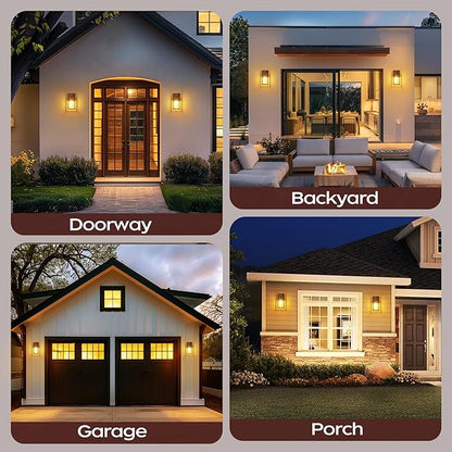 WIHTU Oil Rubbed Bronze Dusk to Dawn Porch Lights Fixtures - Outdoor Exterior Sensor Wall Sconce Lamp, Waterproof Wall Lantern, Anti Rust Coach Lights for Doorway, Garage