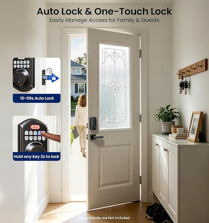 Veise VE001 Keyless Entry Deadbolt, Electronic Keypad Lock, Bronze