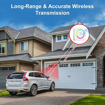Wireless Driveway Alarm - Motion Sensor Door Chime Motion Detector 58 Melodies & 500FT Range, Business Entry Alert, Elderly Care Monitor