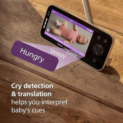 Philips Avent Premium Connected Baby Monitor, 1080p Camera, 5" HD Screen