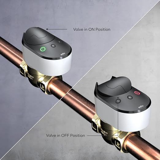 EzloPlus Whole Home Leak Protection Kit | Includes 1 Smart Home Hub + 2 Water Leak Sensors + 1 ¾" Z-Wave Smart Water Shut-Off Valve