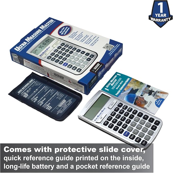 Calculated Industries 8025 Ultra Measure Master Professional Grade U.S. Standard to Metric Conversion Calculator Tool for Engineers, Architects, Builders, Scientists and Students | 60+ Units | Professional Grade, U.S. Standard to Metric Conversion, For...