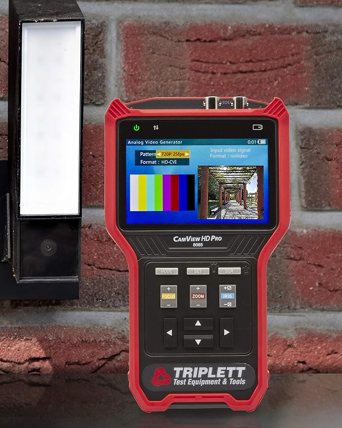 Triplett 8065 CamView HD Pro CCTV Camera Tester - Analog NTSC/PAL, AHD 2.0, HD-TVI 3.0, HD-CVI 3.0