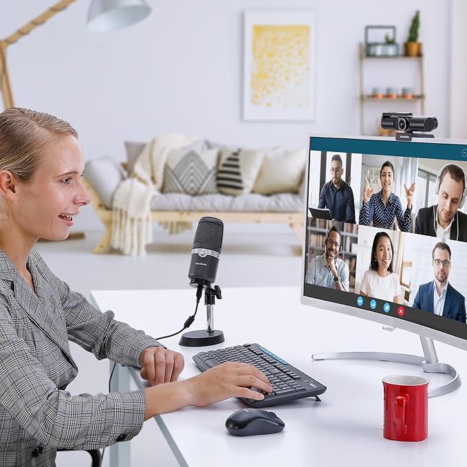 AVerMedia 4K webcam for PC, Gaming Camera for Streaming, Video Calls, Built-in Mic, Privacy Cover, for Teams, Google Meet, Zoom, OBS and more, for PC/Mac - PW513 Live Streamer CAM