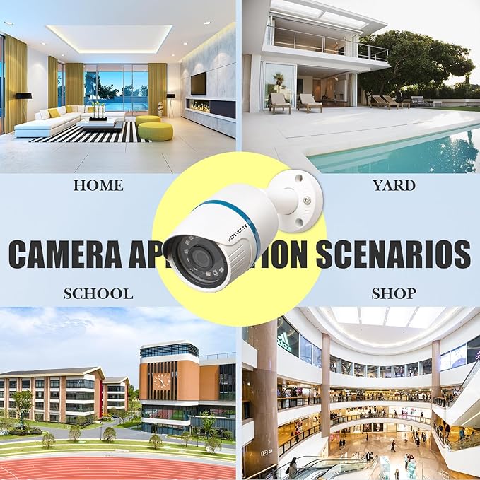 5MP Security Bullet Analog Camera 4 in 1 Hybrid ahd tvi cvi cvbs Surveillance Bullet Wired BNC Cameras 2.8mm Lens IP67 Waterproof Aluminum Housing Outdoor Indoor CCTV Night Vision Camera