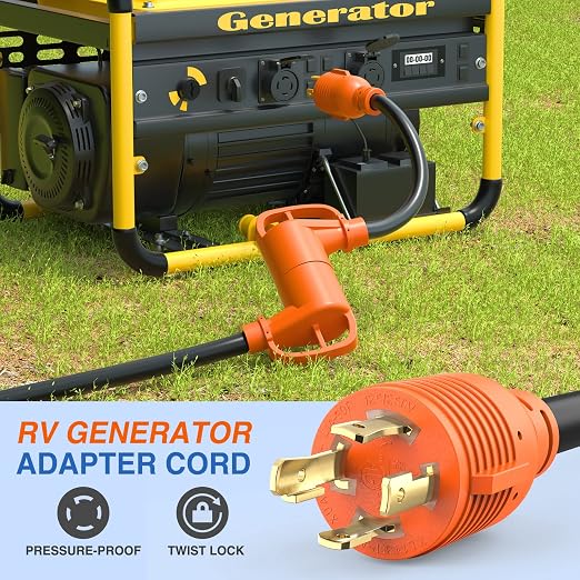 Nilight 30 Amp to 30 Amp RV Generator Adapter Cord L14-30P TT-30R
