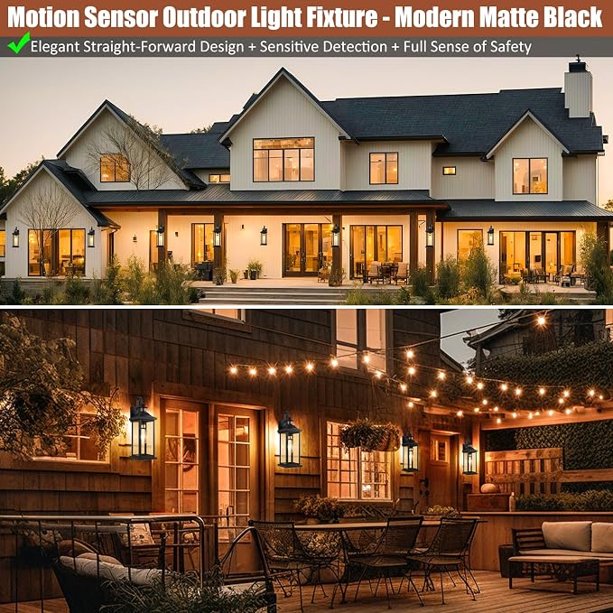 Motion Sensor Dusk to Dawn Outdoor Lighting 18” Large