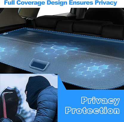 AUXKO Retractable Cargo Cover for Audi Q5 SQ5(Not for Sportback) 2026 2025(from Autumn), Trunk Cover Luggage Security Shade Cover for 2026 Q5 SQ5 Shielding Anti-Peeping Privacy Screen, Carbon Fiber