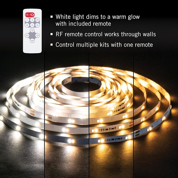 Armacost Lighting 421503 Ribbon Flex Home Dim to Warm LED Tape Light Kit with Remote, 16 ft