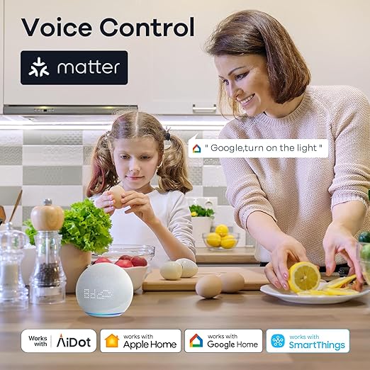 Linkind Matter BR30 Smart Light Bulbs, RGBTW LED Color Changing Light Bulbs Bundle Matter Smart Plug, Work with Apple Home, Siri, Alexa, Google Home, SmartThings