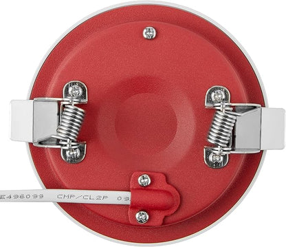 Maxxima 3 in. 2 Hour Fire Rated Ultra Thin LED Downlight, Slim Recessed Canless Light, IC Rated, 600 Lumens, 5 Color Temperature Selectable 2700K/3000K/3500K/4000K/5000K, Dimmable, J-Box Included