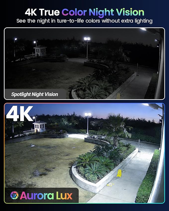 ZOSI 32CH 4K PoE Security Camera System,24 x 8MP Full Color Night Vision Outdoor PoE Cameras,Person Vehicle Detection,Spotlight Siren,2 Way Audio,32CH Surveillance NVR with 8TB HDD for 24/7 Recording