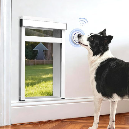 Automatic Dog Door for Wall,Smart Dog Door with Doorbell Active,No Collar