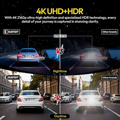 Front 4K Dash Cam Camera Custom fit for Cadillac Gen5 Escalade/Escalade ESV 2021-2026(Model A), Base Sport Premium Luxury Platinum V-Series,UHD 2160P HDR,G-Sensor,App,5.8G Wi-Fi,GPS