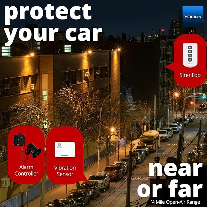 YoLink X3 Version Outdoor Alarm Controller, Ruggedized Battery-Powered Siren/Alarm/Relay Controller, Up to 1/4 Mile Open-Air Range, 110dB Siren, Alexa Assistant, Google, IFTTT, Hub Included