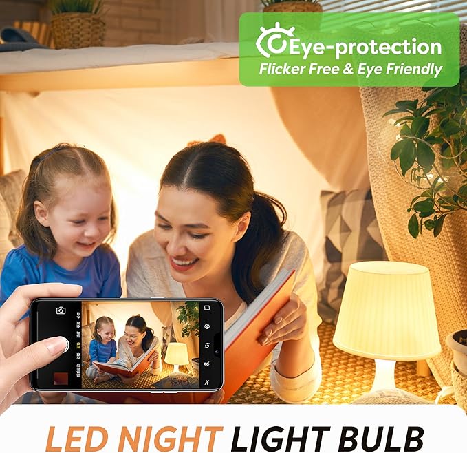 C7 LED E12 Candelabra Bulb Small Edison Candle Night Light Bulbs Salt Lamp Bulbs 0.5W Equivalent 5W 7W Warm White 2700K Clear Bulbs for Chandelier Christmas Light 50 Lumens Non-Dimmable (Pack of 2)